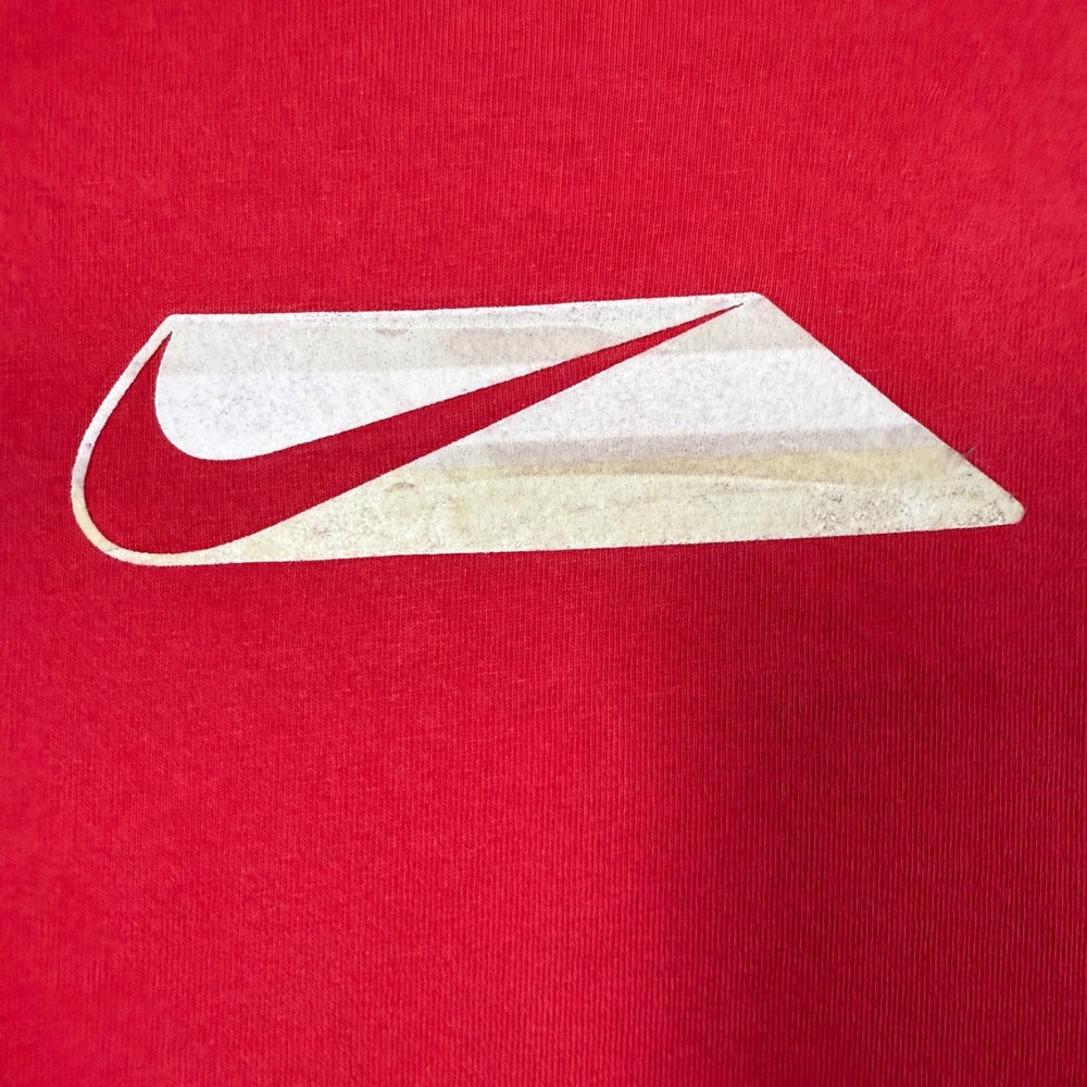 Nike‎ T-Shirt Mens Large Red Vintage Y2K Graphic Swoosh Short Sleeve Tee - Picture 2 of 10